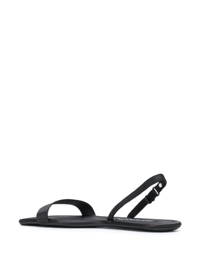 Shop Alexander Wang Satin Sandals In Black