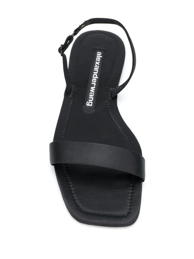 Shop Alexander Wang Satin Sandals In Black