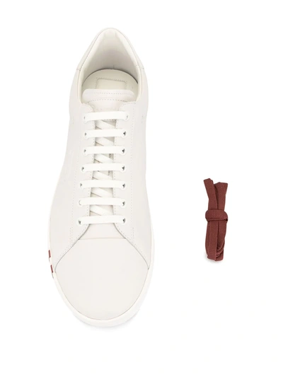 Shop Bally Asher Low-top Leather Sneakers In White