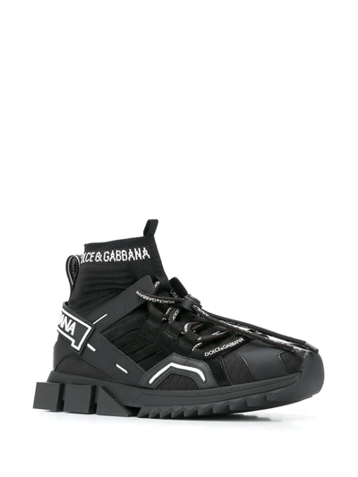 Shop Dolce & Gabbana Sorrento High-top Trekking Sneakers In Black