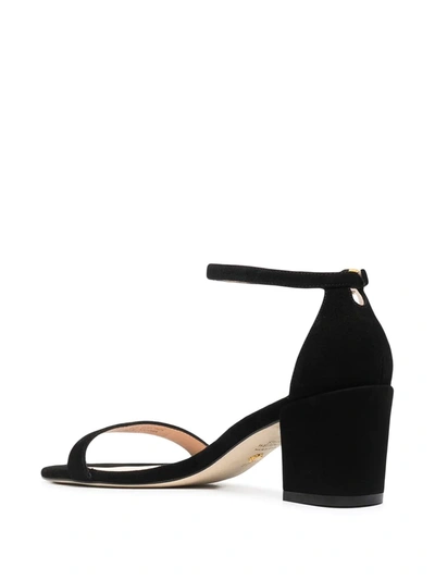 Shop Stuart Weitzman Simple Open-toe Sandals In Black