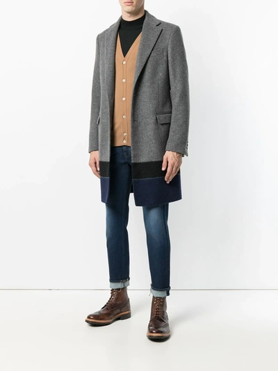 Shop John Smedley V-neck Cardigan In Brown