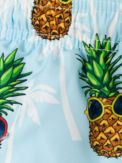 Shop Mc2 Saint Barth Summer Pineapple Swimming Shorts In Blue
