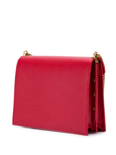 Shop Saint Laurent Cassandra Chain Bag In Red