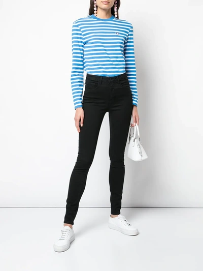 Shop L Agence Marguerite Skinny Jeans In Blue