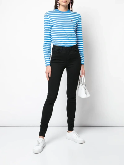 L Agence Margot High-rise Sateen Skinny Jeans In Blue