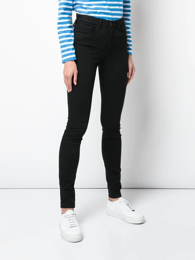 L Agence Margot High-rise Sateen Skinny Jeans In Blue