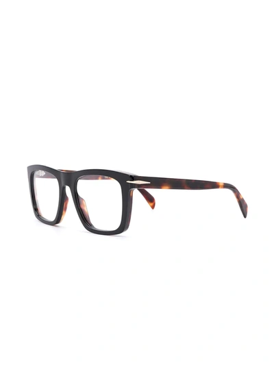 David Beckham Eyewear Rectangular Frame Glasses In Black