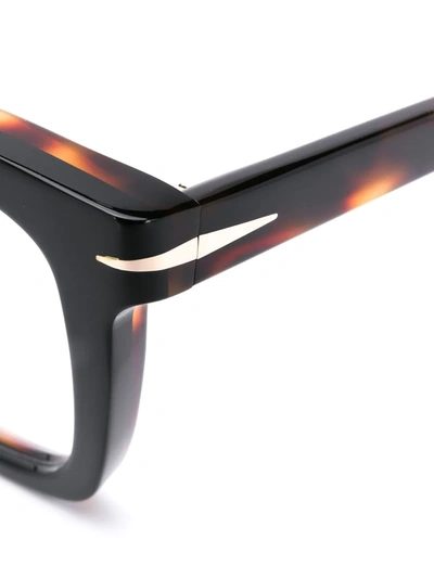 David Beckham Eyewear Rectangular Frame Glasses In Black