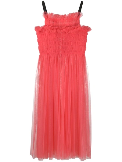 Shop Molly Goddard Shelly Smocked Tulle Dress In Pink