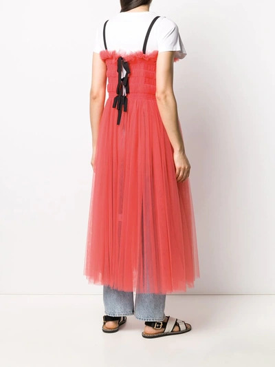 Shop Molly Goddard Shelly Smocked Tulle Dress In Pink