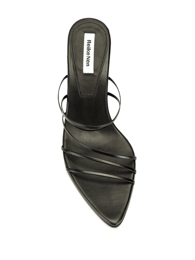 Shop Reike Nen 5 Strings 80mm Open Toe Sandals In Black