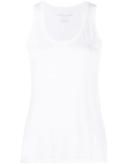 Shop Majestic Boxy Fit Vest Top In White