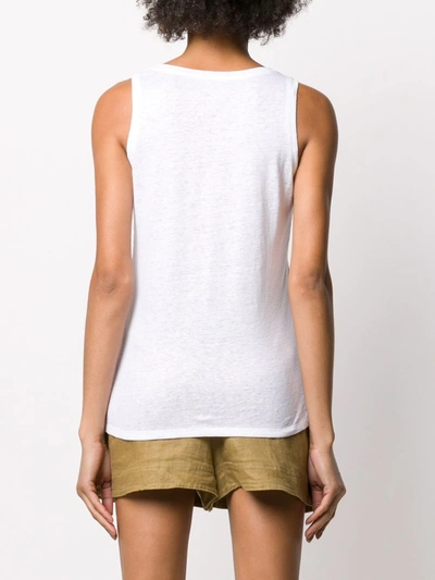 Majestic Basic Soft Touch Scoop-neck Tank In White