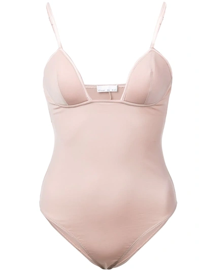 Shop Fleur Du Mal Cupped Non-wire Bodysuit In Pink