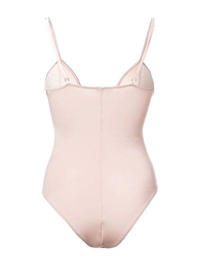 Fleur Du Mal Cupped Non-wire Bodysuit In Pink