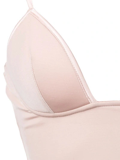 Shop Fleur Du Mal Cupped Non-wire Bodysuit In Pink
