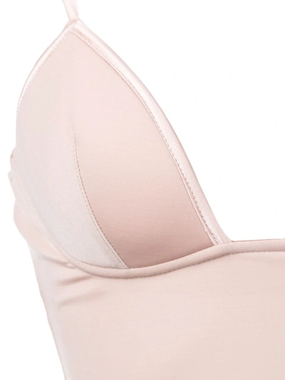 Fleur Du Mal Cupped Non-wire Bodysuit In Pink