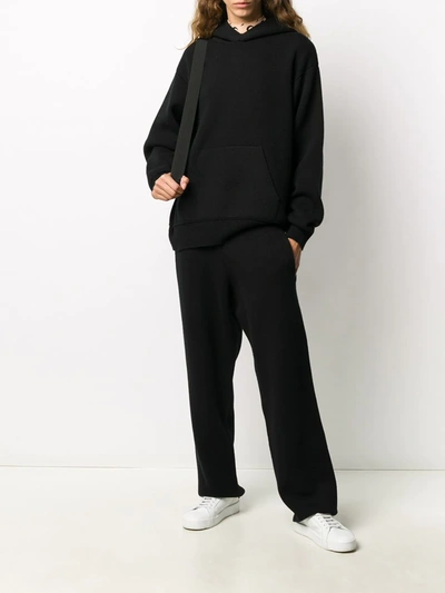 Shop Barrie Ideal Rib-trimmed Oversized Hoodie In Black