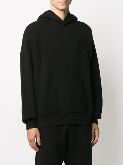 Shop Barrie Ideal Rib-trimmed Oversized Hoodie In Black