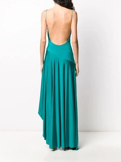 Shop Alexandre Vauthier Open-back Asymmetric Dress In Green