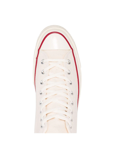 CONVERSE WHITE CHUCK TAYLOR ALL STARS 70 CANVAS HIGH TOP SNEAKERS - 白色