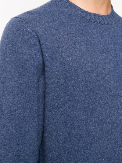 Fileria Crew Neck Cashmere Jumper In Blue