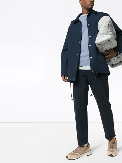 Sunspel Crew-neck Cotton-jersey Sweatshirt In Blue