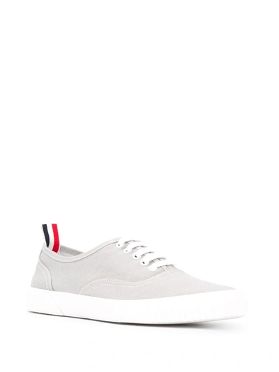 Shop Thom Browne Heritage Canvas Sneakers In Grey