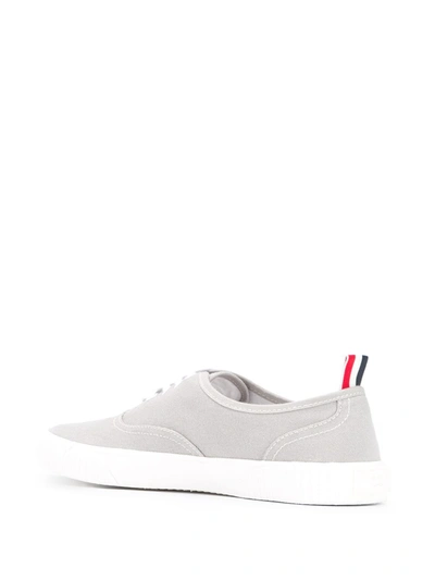 Shop Thom Browne Heritage Canvas Sneakers In Grey