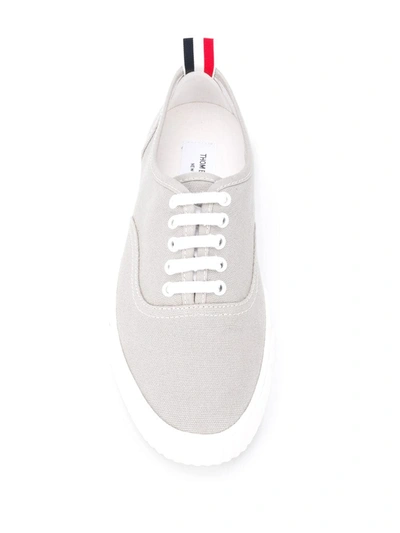 Shop Thom Browne Heritage Canvas Sneakers In Grey