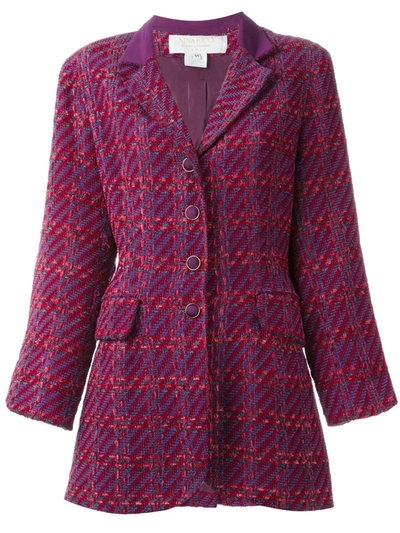 Pre-owned Nina Ricci Vintage Checked Jacket In Pink
