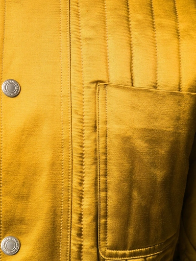 Shop Ami Alexandre Mattiussi Multipockets Zipped Jacket In Gold