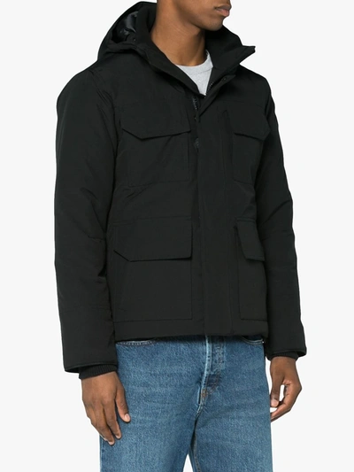 Shop Canada Goose Maitland Hooded Coat In Black