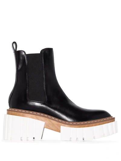 BLACK CHUNKY CHELSEA BOOTS