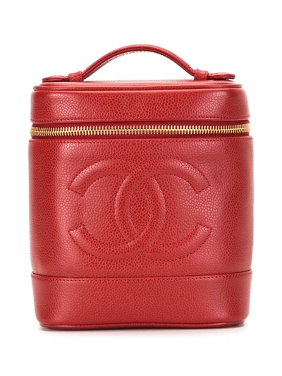 Pre-owned Chanel Cc 化妆包（典藏款） In Red