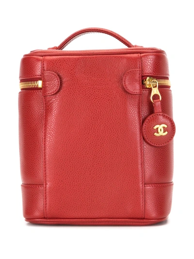 Pre-owned Chanel Cc 化妆包（典藏款） In Red