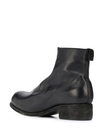 Shop Guidi Cracked-effect Ankle Boots In Black