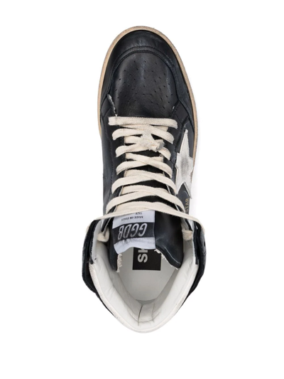 Golden Goose Logo-print High-top Suede Sneakers In Black