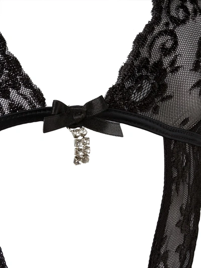 Shop Folies By Renaud Cut-out Lace Bodysuit In Black