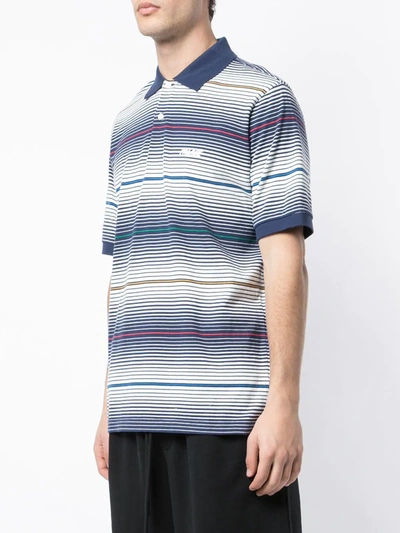 Shop Palace Striped Polo Shirt In Blue