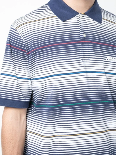 Shop Palace Striped Polo Shirt In Blue