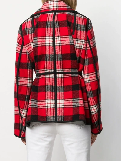 Shop Dsquared2 Madras Jacket In Red