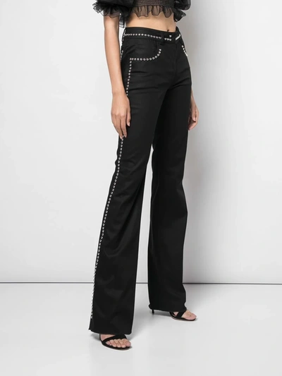 Giambattista Valli Stud Embellished Flared Trousers In Black