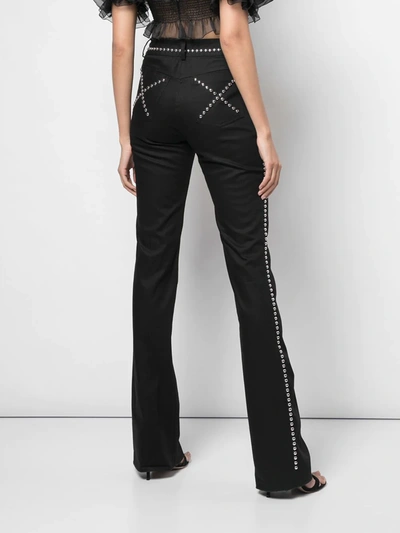 Giambattista Valli Stud Embellished Flared Trousers In Black