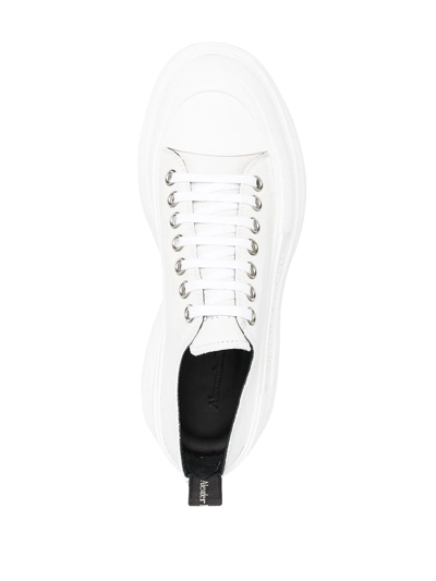 Shop Alexander Mcqueen Tread Slick Low-top Sneakers In White