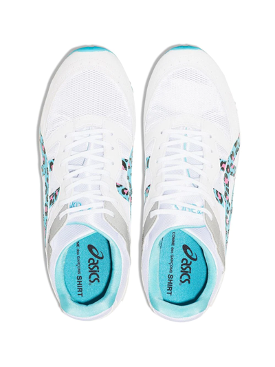 Shop Comme Des Garçons Shirt X Asics Tarther Leopard-print Sneakers In White
