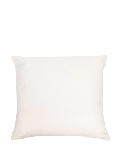 Jonathan Adler Hand-beaded Rainbow Pillow In Neutrals