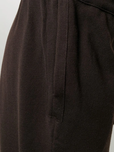 Shop Bottega Veneta Tapered Wool-blend Trousers In Brown