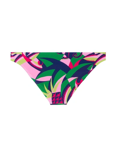 Shop La Doublej Floral Print Hip Bikini Bottoms In Pink